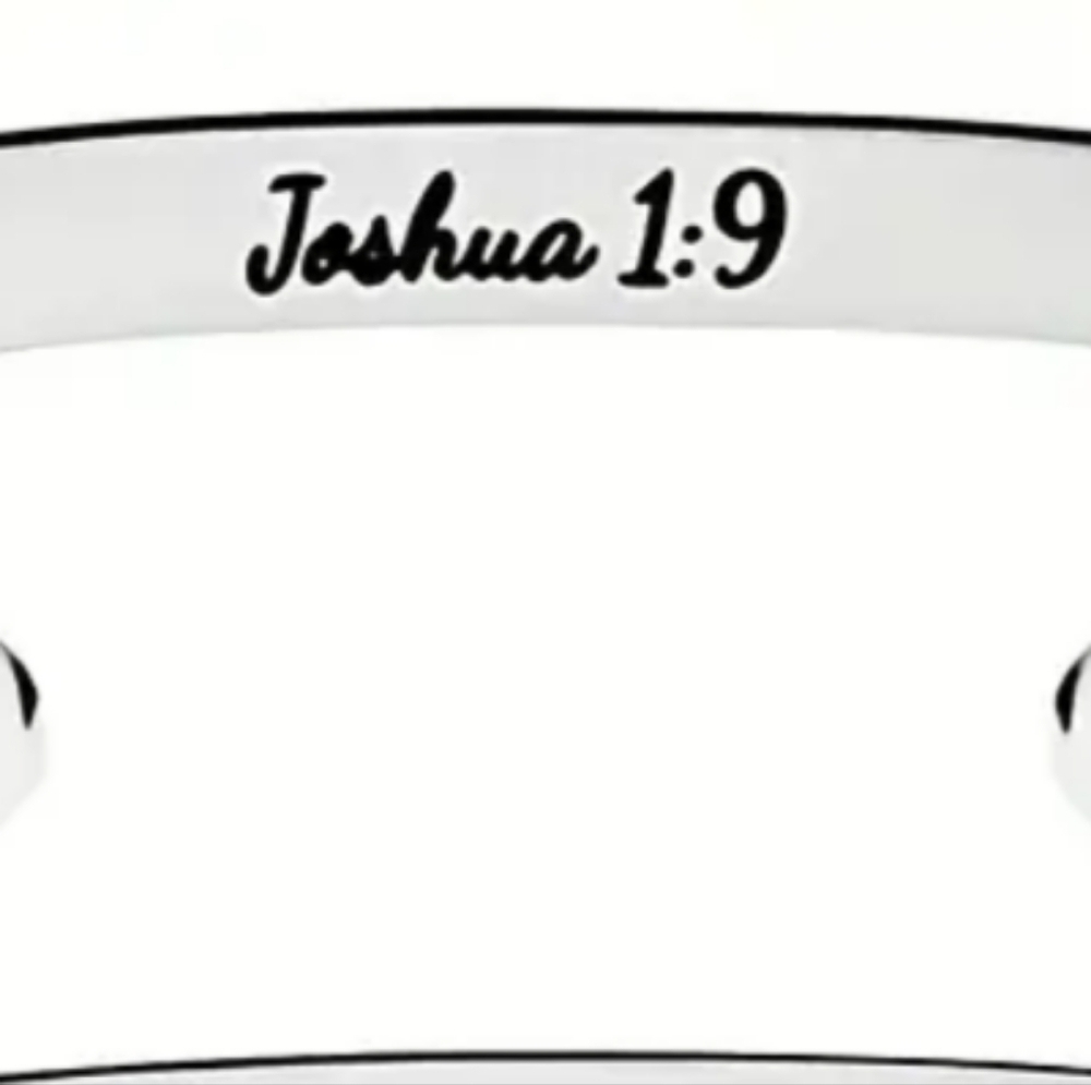 Silver Inspirational Cuff Bracelet - Picture 4 of 5